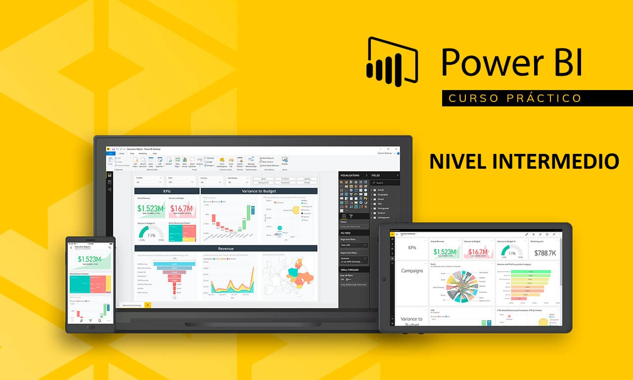 Curso Power bi Intermedio inicio 14 de JULIO  Martes y Viernes  10:00 a 12:00 horas